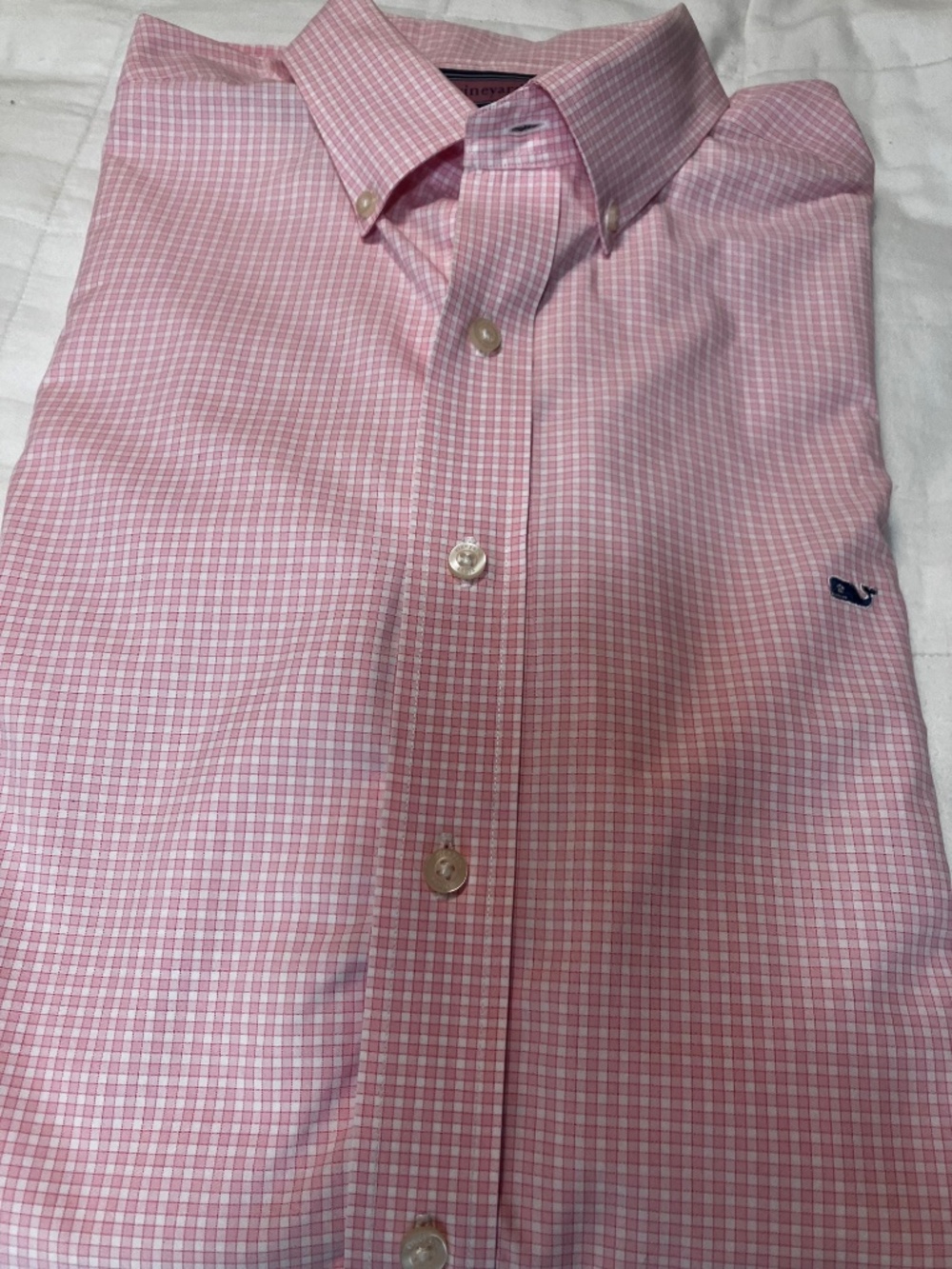 Vineyard Vines Men's Button Casual Whale Shirt Peach Size XL with Coastal/Summer